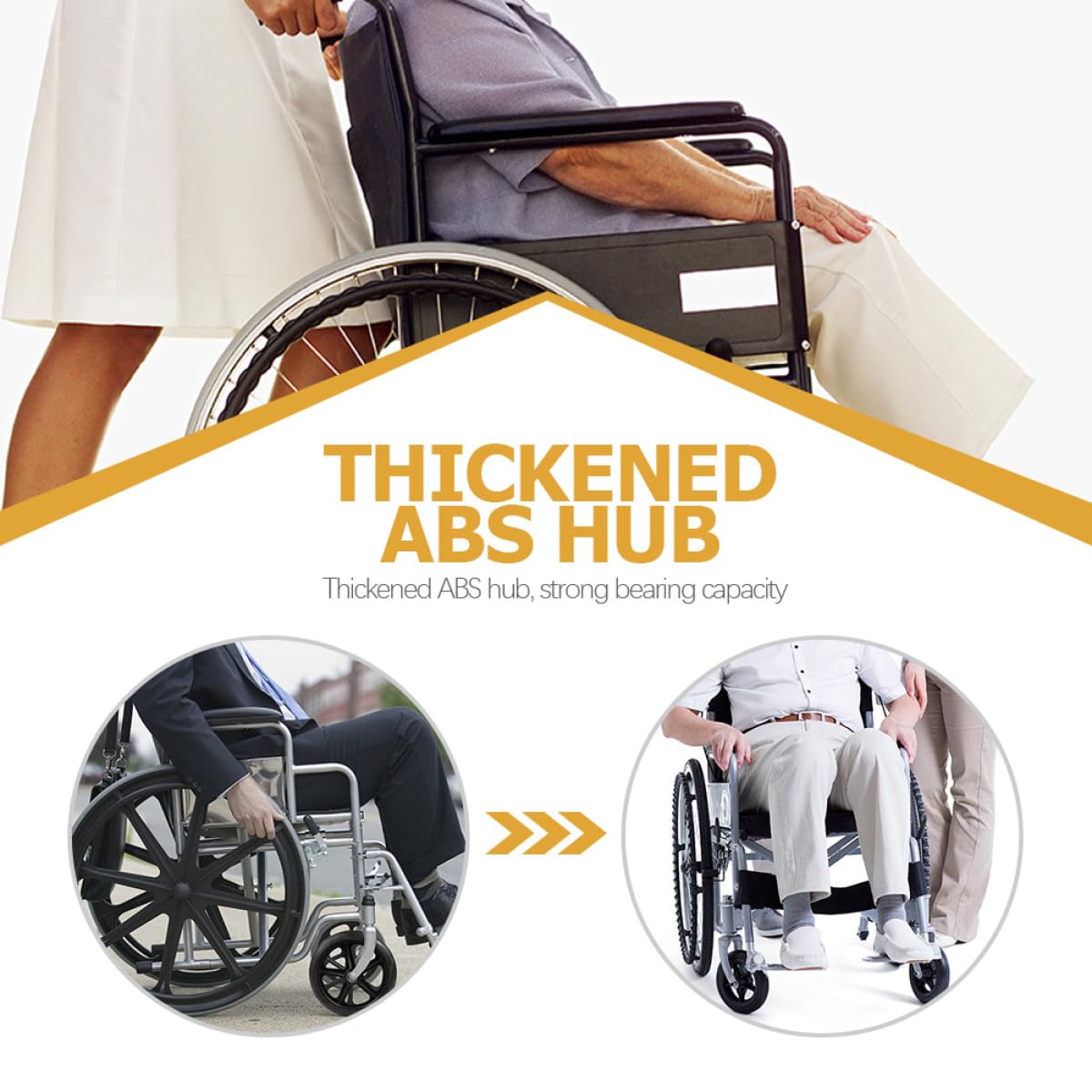 Rueda Delantera Práctica para Andador y Silla de Ruedas, Accesorio Abs Resistente, Silenciosa y Duradera, Paquete de 2 Piezas para Reemplazo Fácil