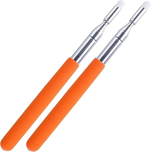 2 palillos punteros, puntero extensible, puntero de mano para profesor, puntero telescópico para profesor, puntero retráctil, puntero de mano para