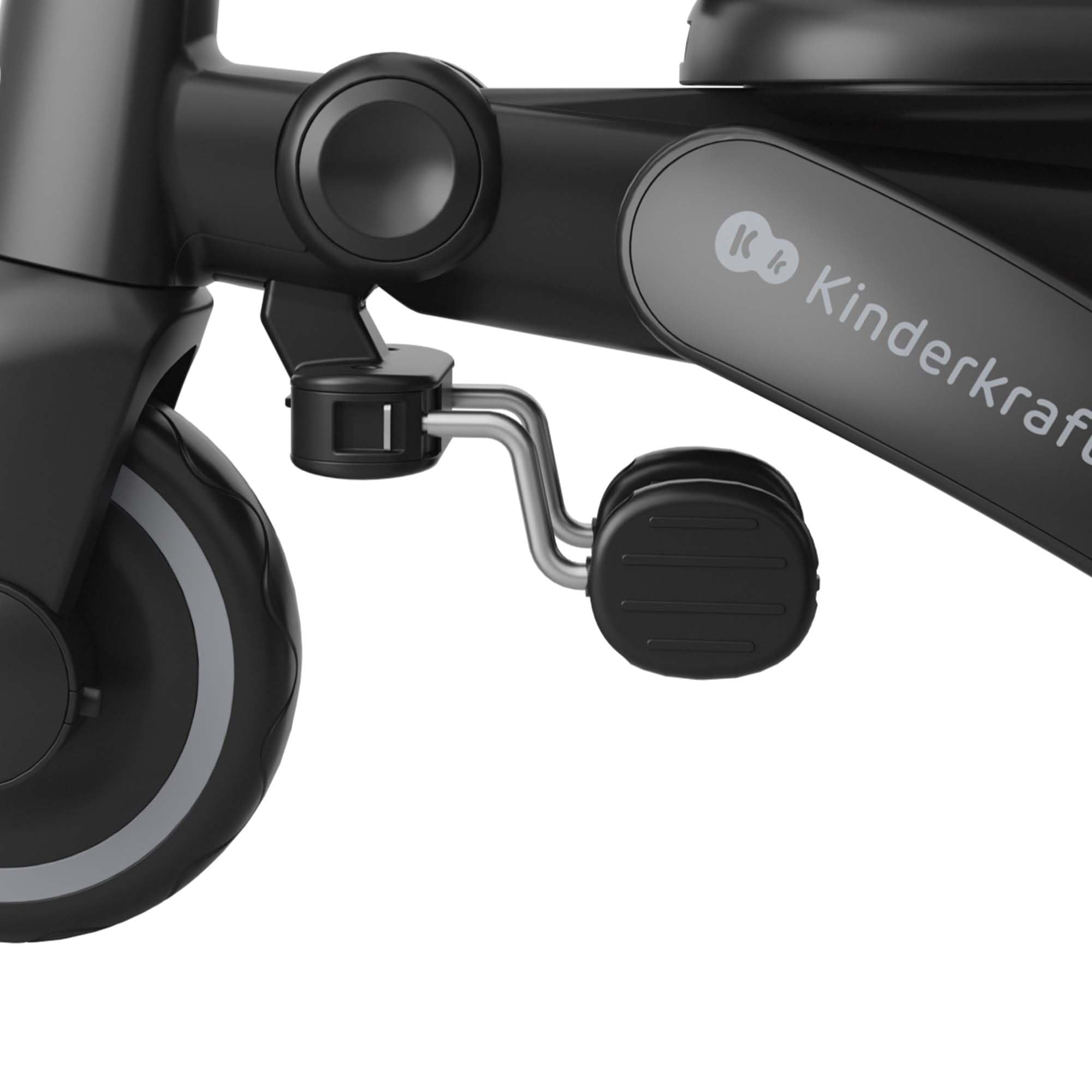 Kinderkraft Jazz 3 Tricycle Pliable, siège Rotatif 360°, Position Semi-allongée Face et Dos à la Route, Canopy UPF 50+, Pliage Compact, dès 9 Mois, Gris