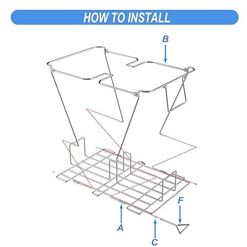 Miniatura 7 de ROOMTEC Cubo de basura extraíble debajo del gabinete, estante de basura ajustable deslizante para cocina, organizadores de debajo del fregadero,