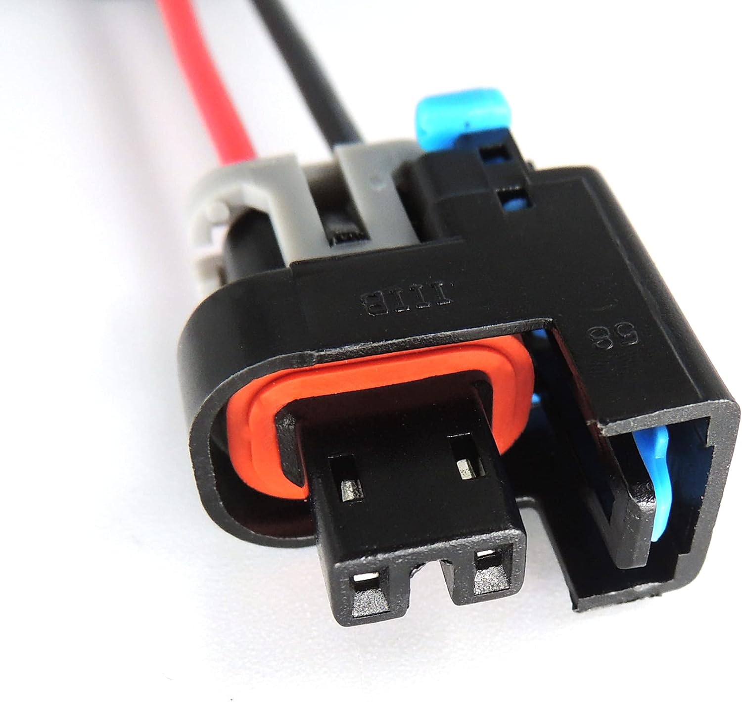 HiSport Injector PnP Adaptors Plugs Compatible with LQ4 LQ9 4.8 5.3 6.0 Injectors into LS1 LT1 EV1 wiring Harness Connectors 8Pcs Replace 17113553 25317628