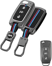 SELLWIZE Premium Metal Key Cover Compatible with Tata Tiago | Nexon | Altroz | Safari | Storme | Zest | Bolt | Tigor | Punch | Hexa 3 Button Flip Key