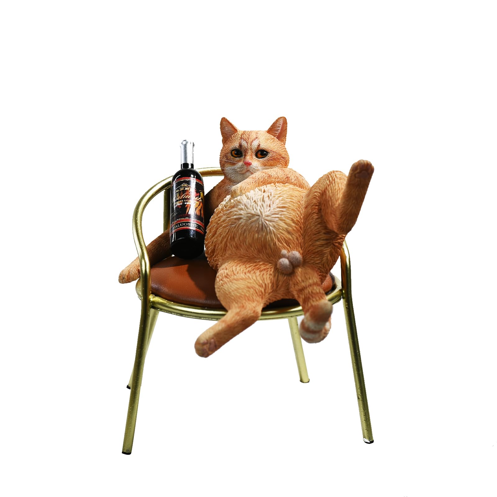 Amazon.co.jp: JXK 猫像 酔っ払い猫のフィギュア デスクトップ装飾用