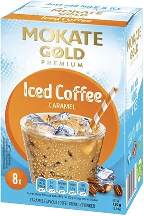 Mokate Gold Premium iced coffee Caramel 6 boxes x 8 sachets total 48