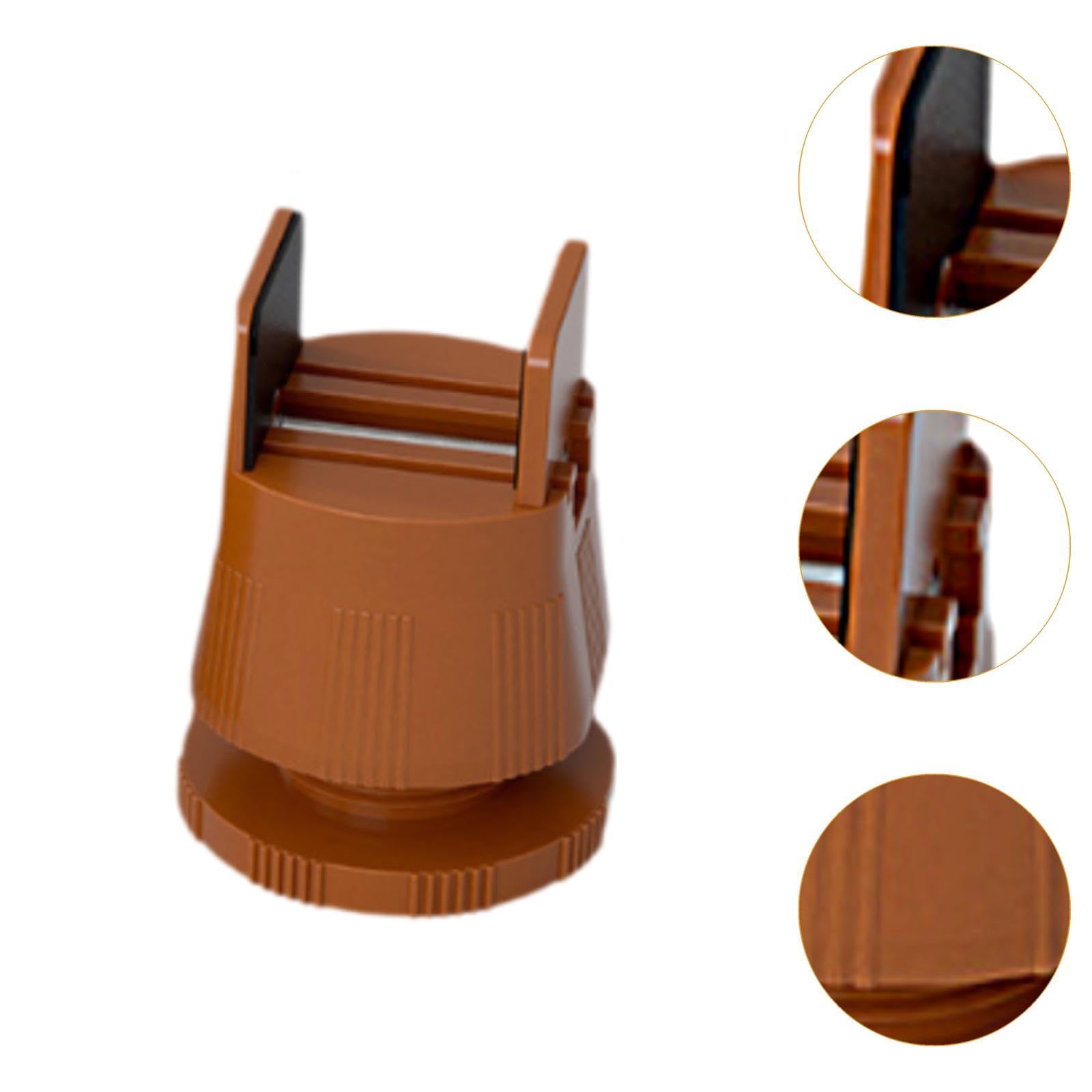 Qianly 4 Piezas de Elevadores de Cama, Elevadores de Muebles Antideslizantes Y Resistentes para Sillas con Abrazadera de Tornillo Ajustable para Dormitorio, MarrÓn, Altura de 6cm a 8cm