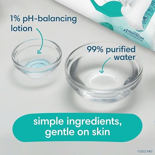 Vista 8 de pampers toallitas para bebé Aqua Pure 56 ct ANTIGUO