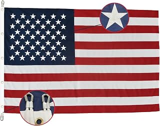 TOPFLAGS American Flag Large US Flags 15x25 FT for Outdoor USA Heavy Duty High Wind Embroidered Stars Sewn Stripes with 5 Brass Grommets Vibrant Color Banner