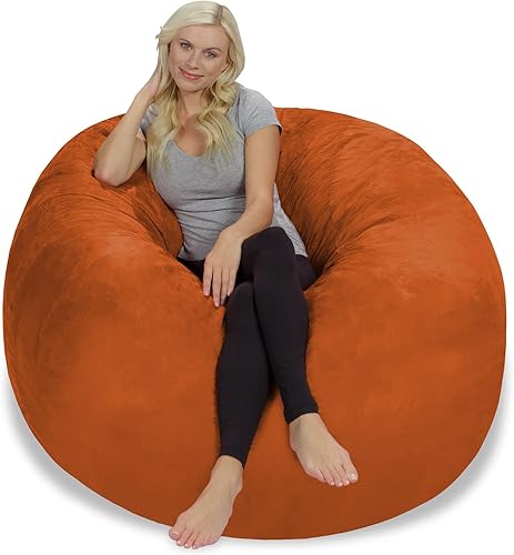 Miniatura 39 de Chill Sack Puf - Sillón gigante de espuma viscoelástica de 5 pies, sofá grande con funda de microfibra suave, color negro ónix Micro Gamuza - Negro