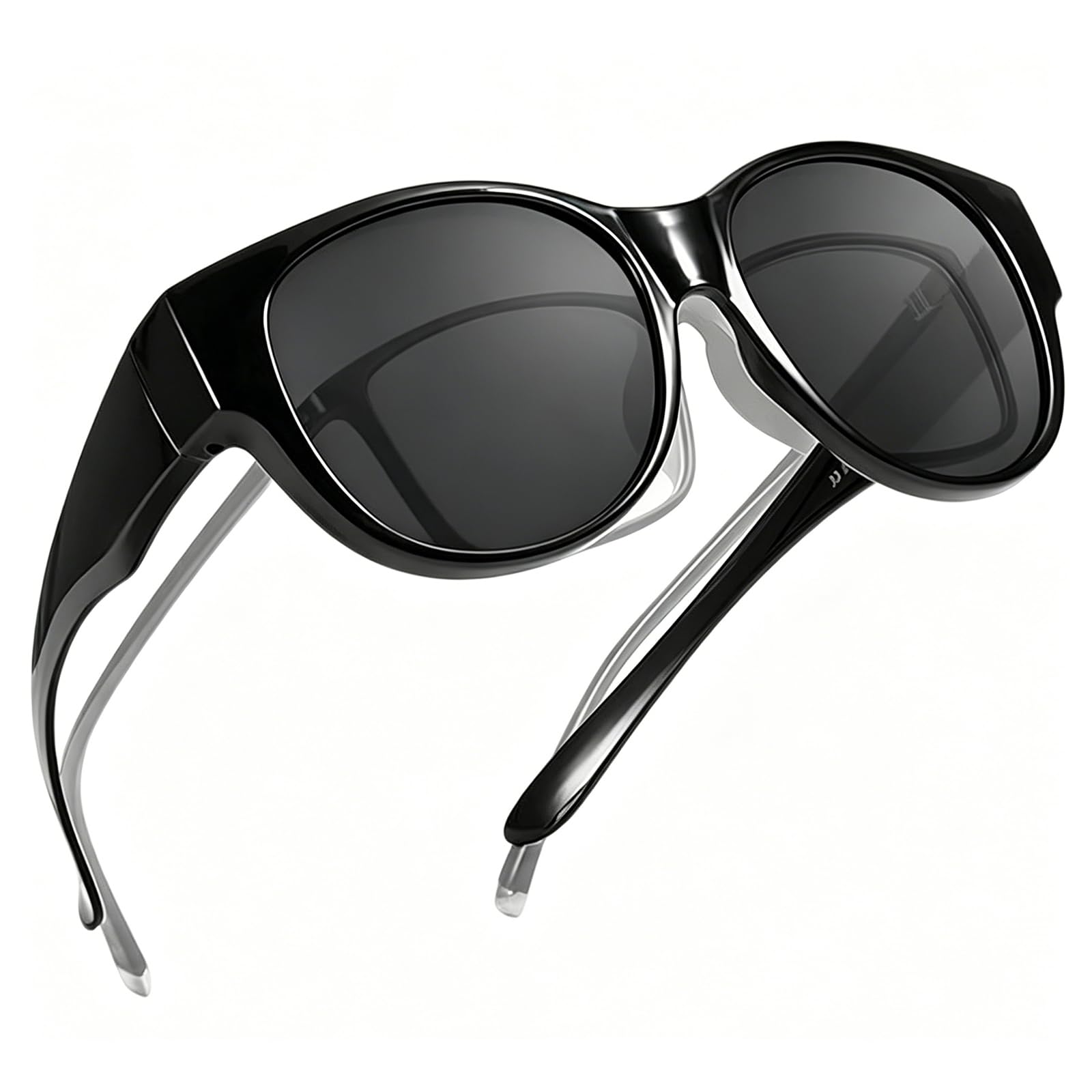 Siphew Polarised Fit Over Sunglasses for Women With UV400 Protection | Premium TAC Polarized Lenses, Round Cat Eye, Lightweight Frame, for Driving Outdoor