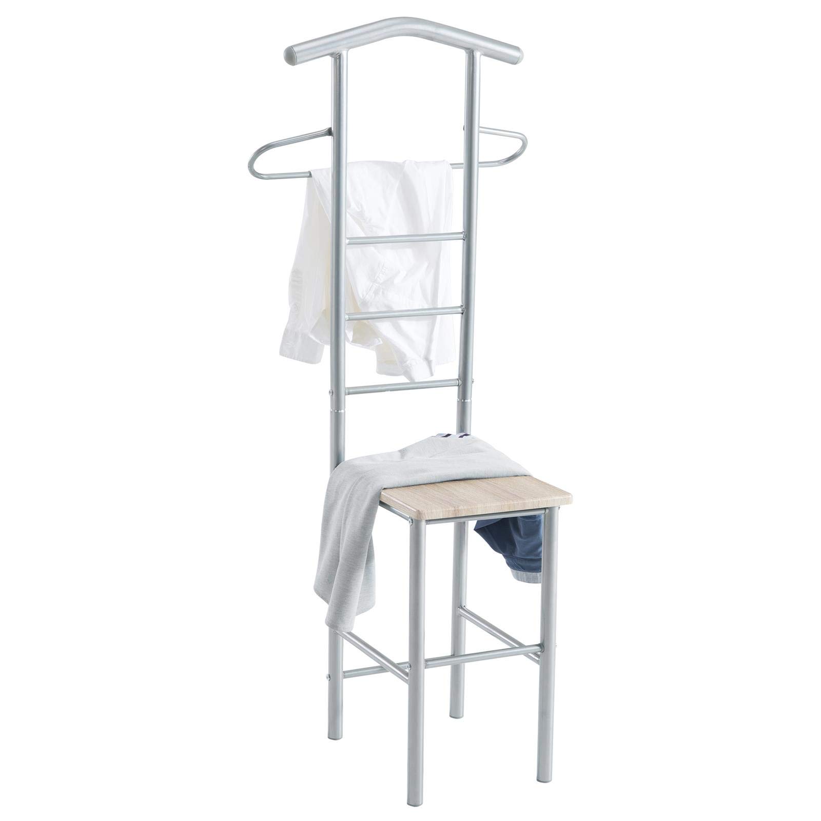 IDIMEX Herrendiener Stummer Diener Kleiderständer JIVO, in Sonoma Eiche,121 cm, Garderobe mit Hosenbügel