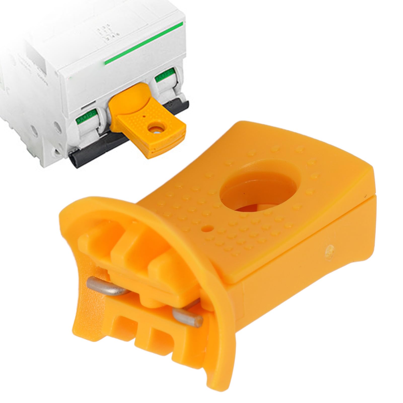 Saluaqui Miniature Circuit Breaker Lock Power Insulation Lock with ABS Electrical Pin Distribution, Easy to Operate, Widely Use, Small and Portable for