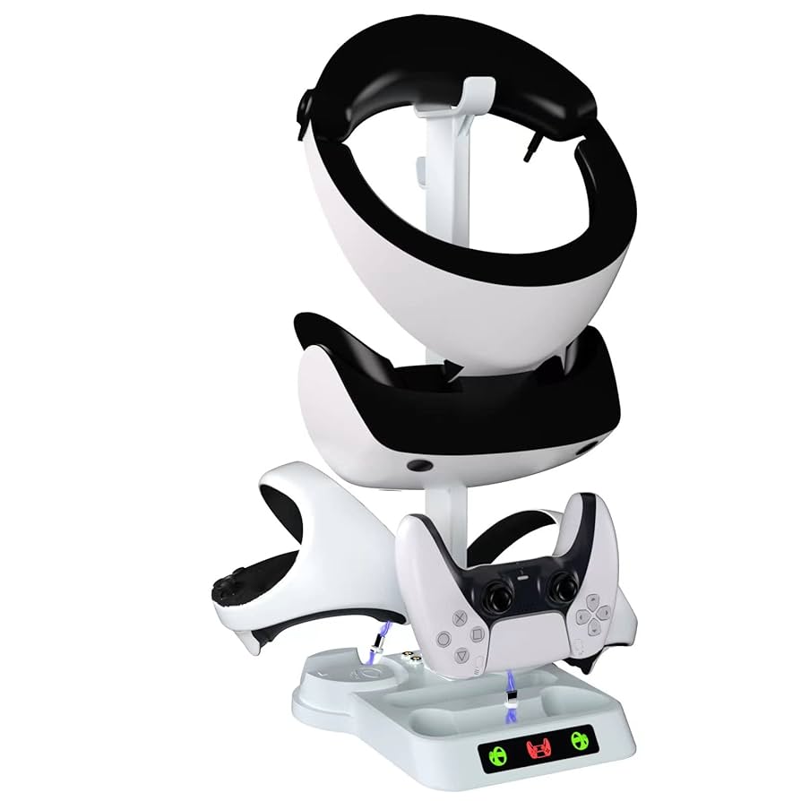 PS5 PlayStation VR2 とリモコン充電スタンド Amazon.co.jp: PSVR2およびPS5用3イン1コントローラー充電ドック