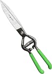 Garden GURU Hand Grass Clipper Scissors – Classic Forged Steel Grass Shears Pruners – Comfort Grip Handles – Perfect for Hand Edging Lawn, Trimming Shrubs & Flowers, Gardening, Landscaping