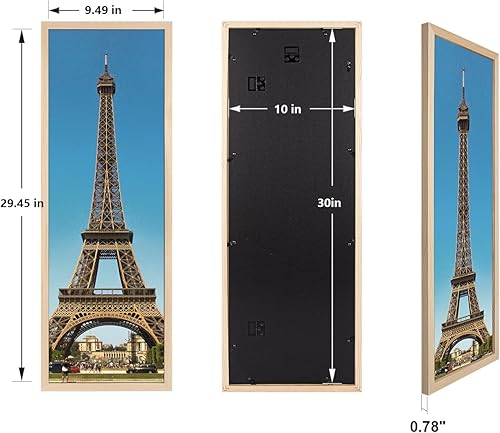 Vista 18 de Marco de 20 x 24 pulgadas, marco de fotos de 20 x 24 pulgadas, con paspartú a 16 x 20 pulgadas, marco de madera maciza, para colgar en la pared