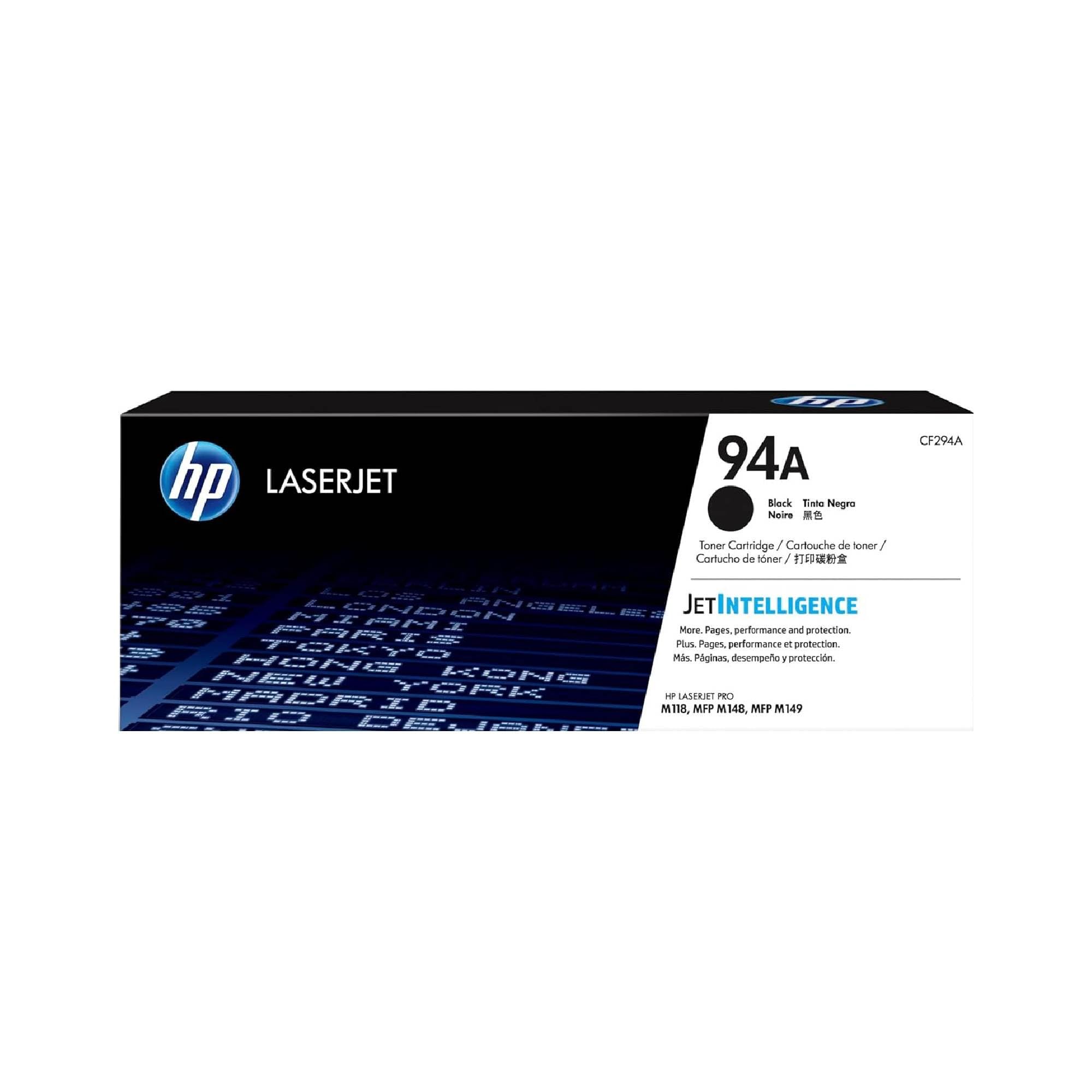 HP 94A CF294A, Cartouche de toner HP originale, 1 200 pages, compatible avec les imprimantes HP LaserJet Pro M118, MFP M148 et MFP M149, Noir