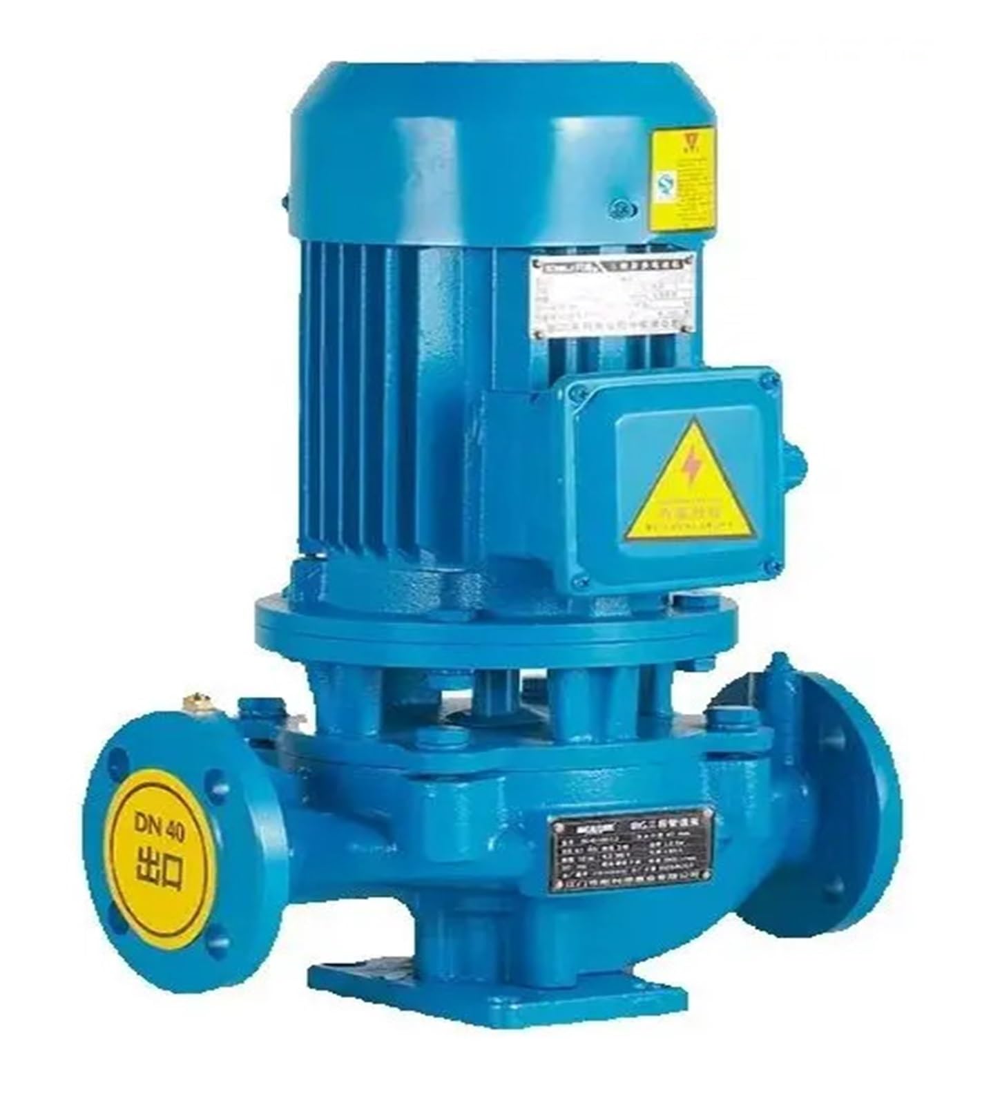 Vertical Pipeline Centrifugal Pump 40-125-1.1kw 40-125A-0.75kw 40-160-2.2kw 40-160A-1.5kw 40-200-4kw 40-200A-3kw(40-160A-1.5kw)