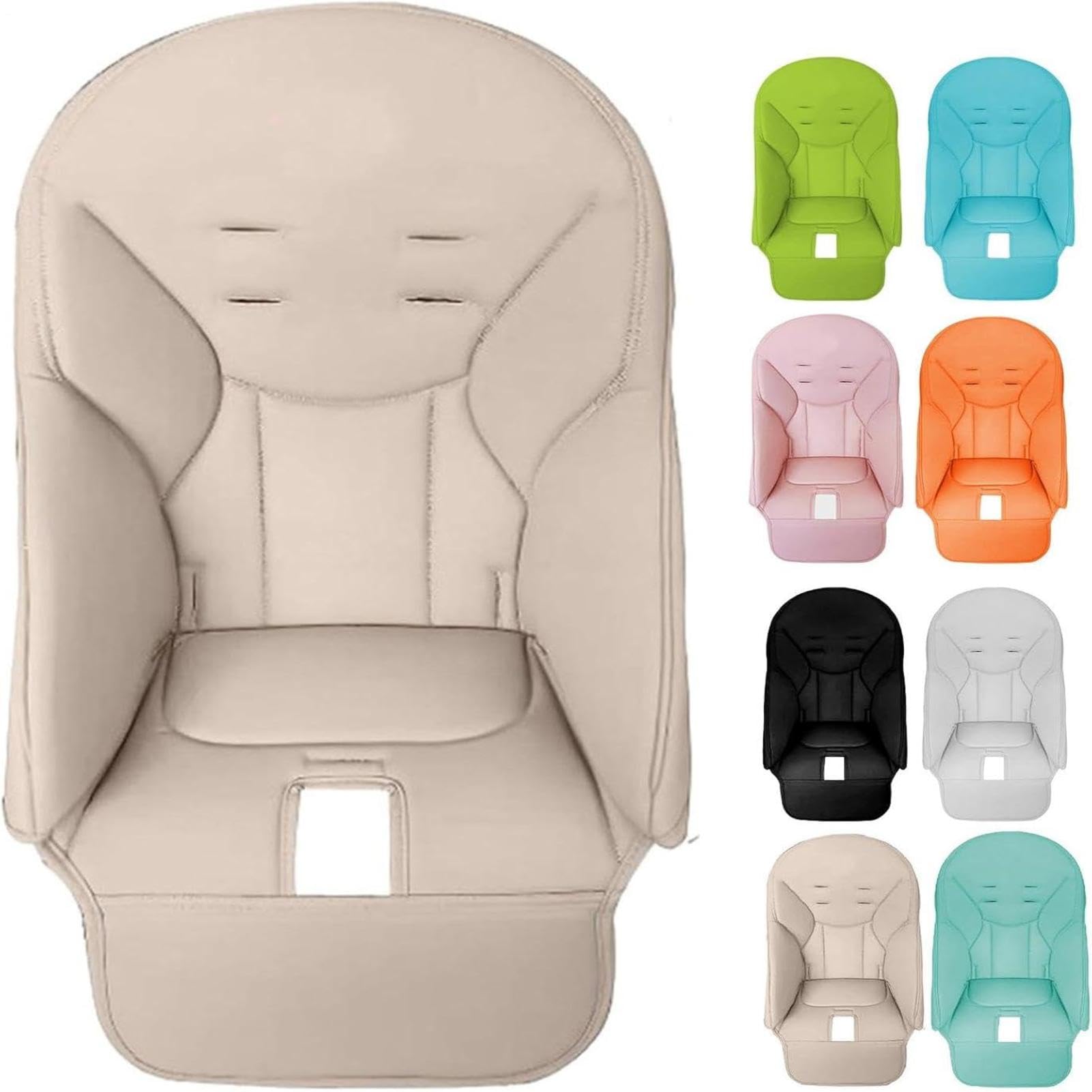 Bebe Funda Trona, Funda Para Silla De Comedor Para Bebé, Fundas De Repuesto Tronas Niño De Cueros PU, Cojín Para Silla Alta Cómodo Y Transpirable Para Peg-Perego, Siesta Zero3, Baoneos, Kosmics Jané