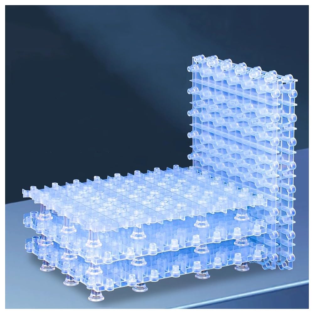 GZHERVICES Filtro Divisor de Fondo para Acuario con Soporte, Rejilla de plástico Transparente, para separación de peceras, filtración de Fondo y paisajismo acuático.(Clear-30PCS)