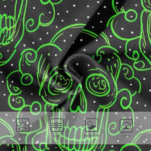 Bright Green Skulls White Spots Girls Underwear Toddler 2t Cotton Little Girl Panties Fun Briefs Underpants3