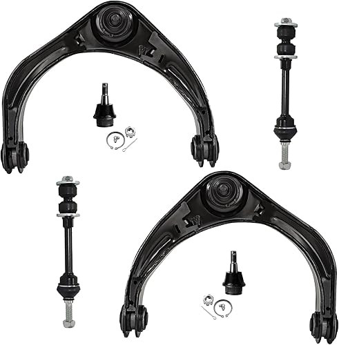 Miniatura 346 de Detroit Axle - Kit de brazos de control AWD para cargador Chrysler 300 Dodge Challenger Magnum, 2 brazos de control superiores delanteros con rótula