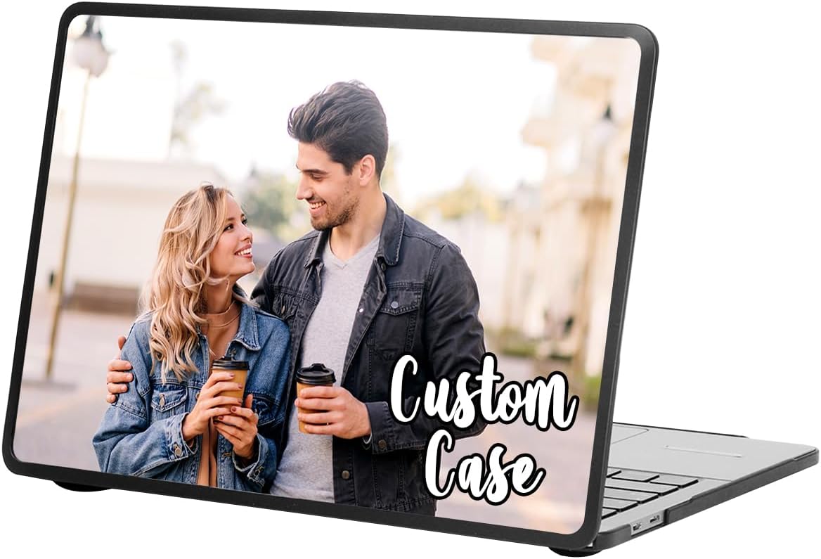 Custom Photo Case for MacBook Pro Air 13 15 13.6 Pro 14 16 inch Personalized Picture Image Text Lightweight Laptop 2025 2024 2023 2022 2011 Cover Hard PC Shell Soft TPU Border M4 M3 M2 M1 Max Clear
