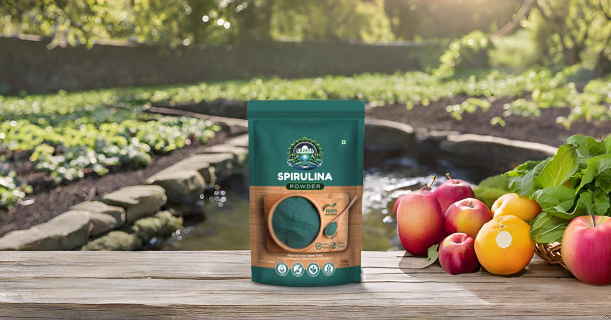 Sujata Organic Spirulina Powder 100g - Rich in Antioxidants, Boosts Energy and Supports Immune System, USDA Organic, Vegan, Gluten-Free, Natural, Superfood, Supplement, Antioxidant-rich 4