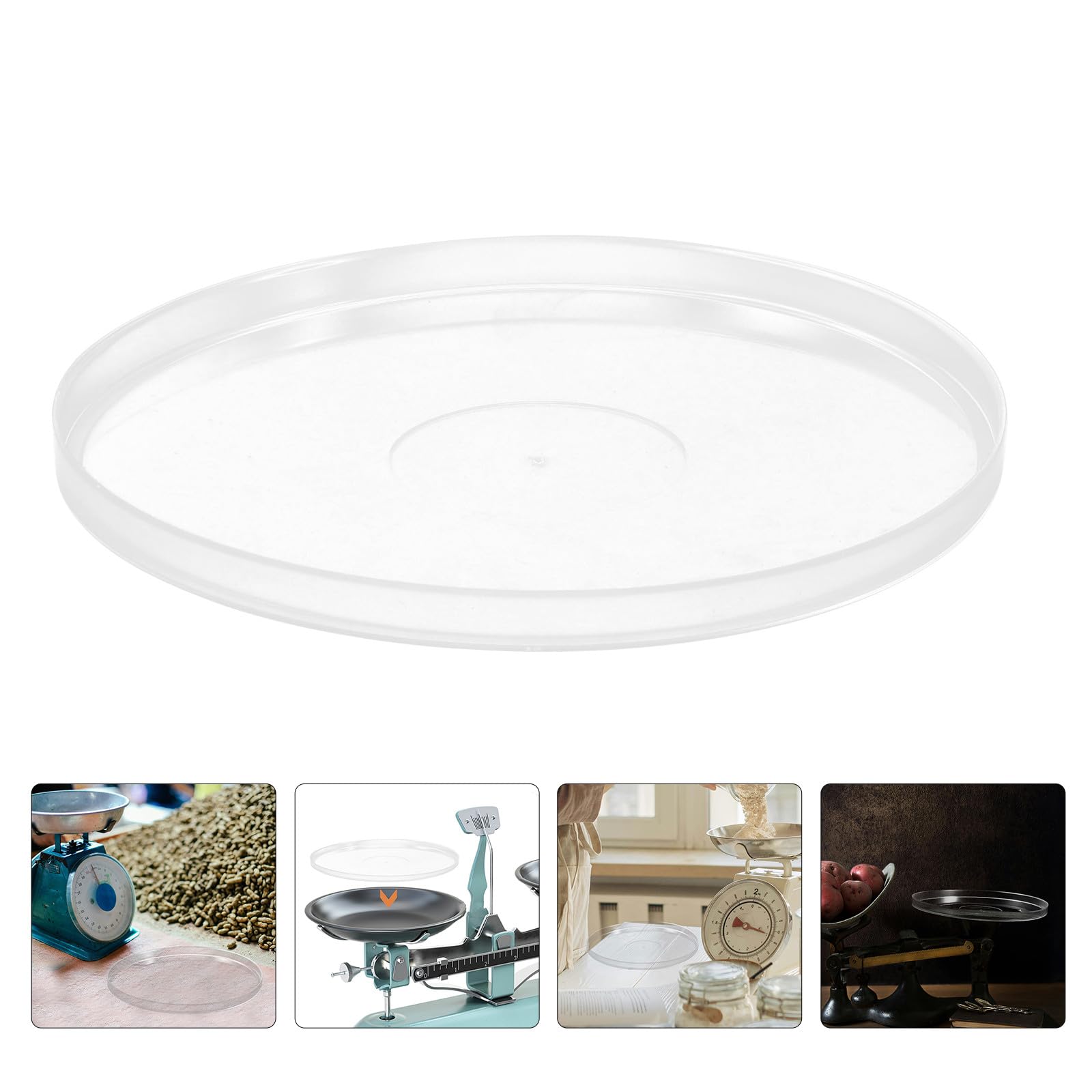 Lot de 2 Couvercles Transparents en Plastique pour Balances Mécaniques Protection de Plateau 205 CM Accessoire Réutilisable pour Balance Cuisine et Numérique