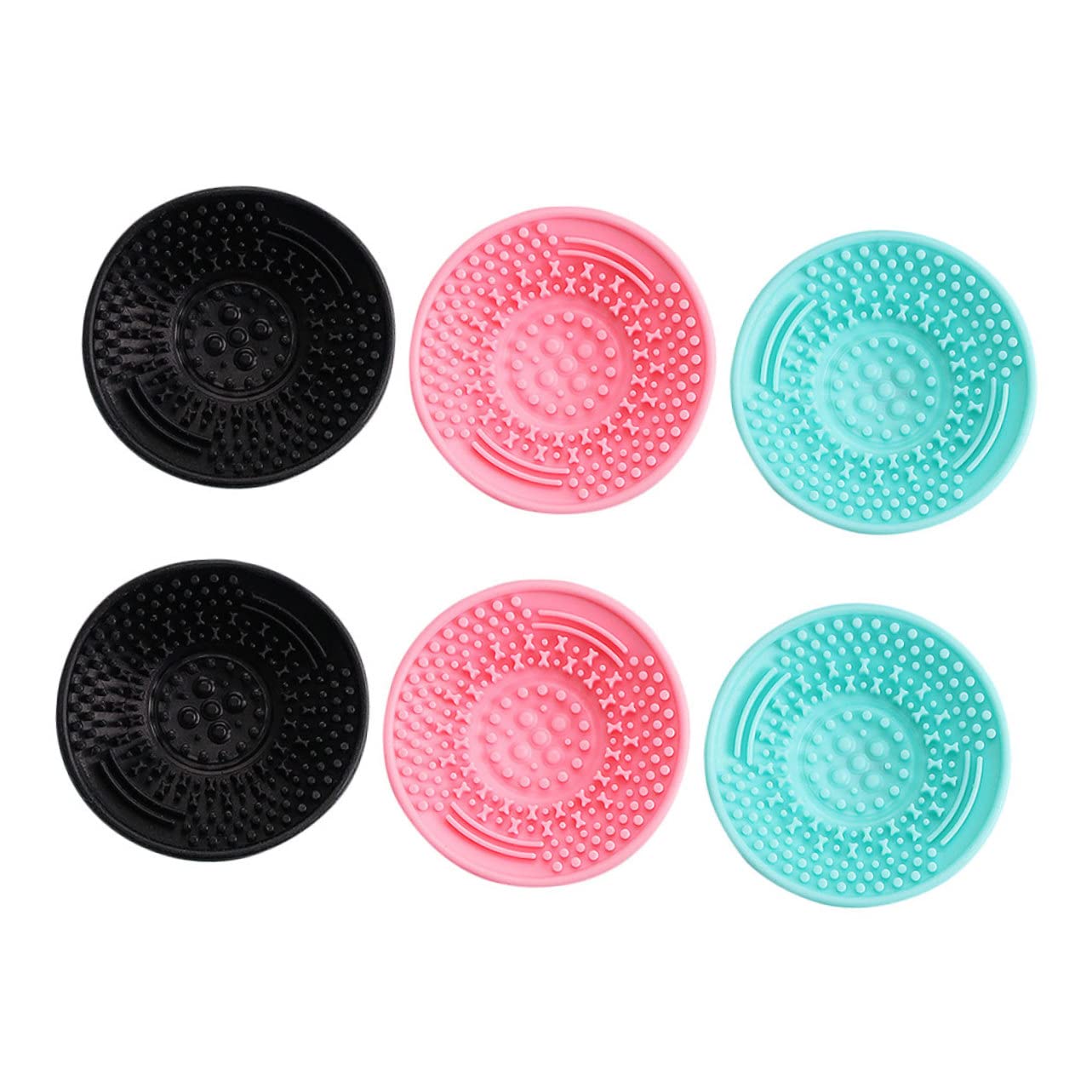 MAGICLULU Lot De 4 Pinceaux De Maquillage Ergonomiques Gobelets De Nettoyage En Silicone Tapis De Brosses Cosmétiques Design Peu Encombrant 6 Pièces X 4