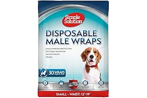 Simple Solution Disposable Dog Diapers for Male Dogs - True Fit, Absorbent & Leak Proof