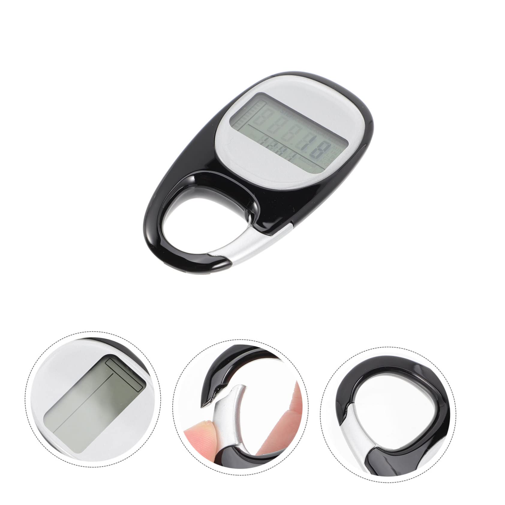 Toyvian pédomètre Compteur de pour Compteur de Marche 3D comptoir Marcher avec podomètre Compteur de Marche créatif passomètre Portable déambulateur Multifonctionnel Abdos