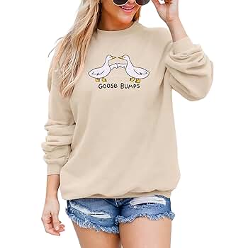 CM C&M WODRO Womens Goose Bumps Funny Sweatshirt Silly Fist