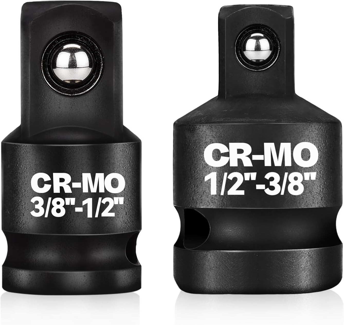 3/8" Female to 1/2" Male, 1/2" Female to 3/8" Male Impact Socket Adapter Reducer Set, 2 Pcs Chrome Molybdenum Steel Driver Conversion Adapters, for Sockets and Impact Wrench
