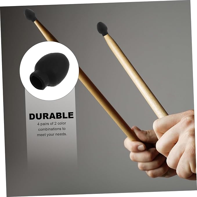 Accesorios para baquetas con punta de goma para práctica miniatura 4