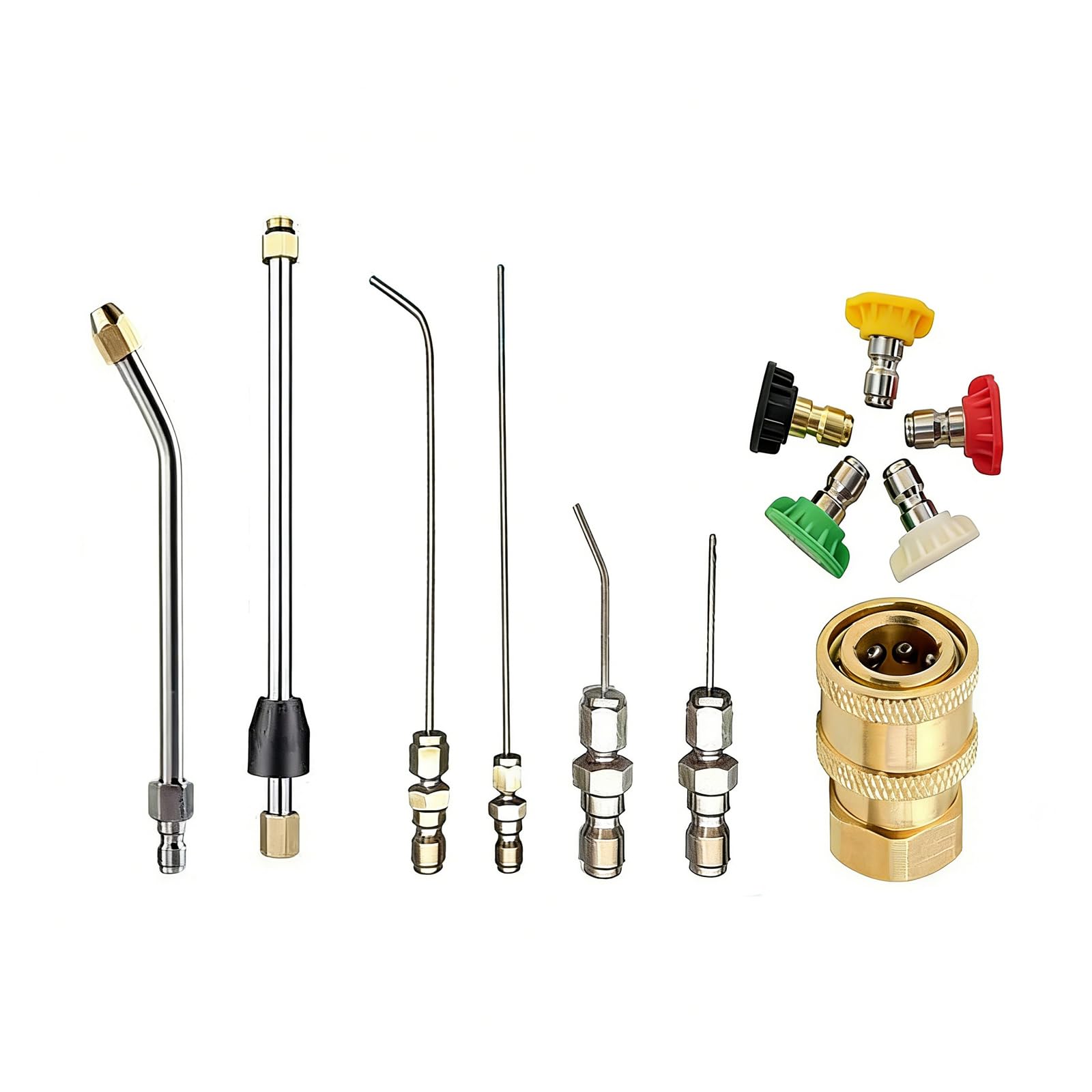 Zbiianxer Duty Metal High Pressure Washer Nozzle Set 5 Color Tips For Appliance Metal Nozzles Setmetal Nozzles Set