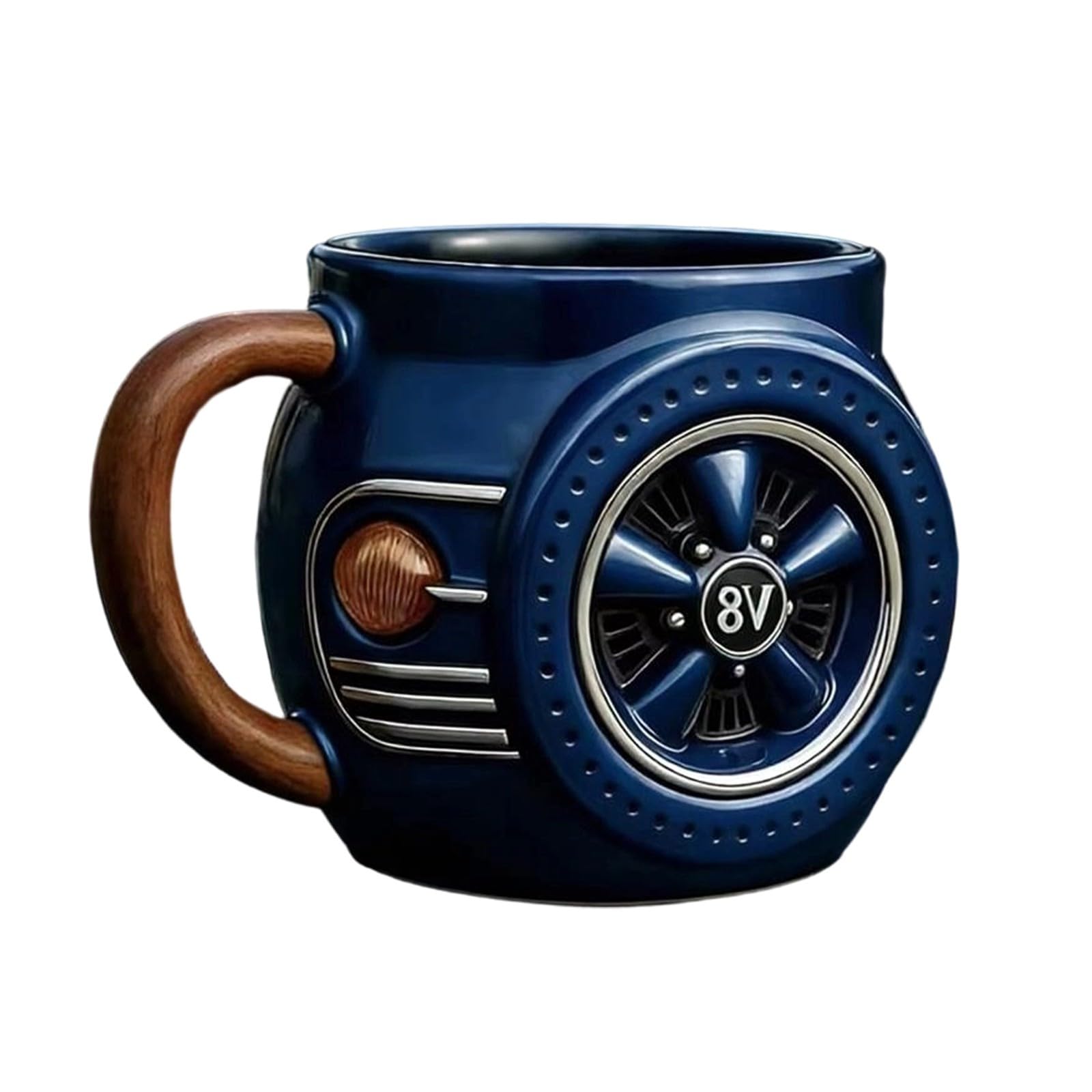 HZBB Drinking Mug Resin Engine Coffee Cup with Stainless Steel Insert Drinkware for Gift and Daily Use Collector ' s Drinkware