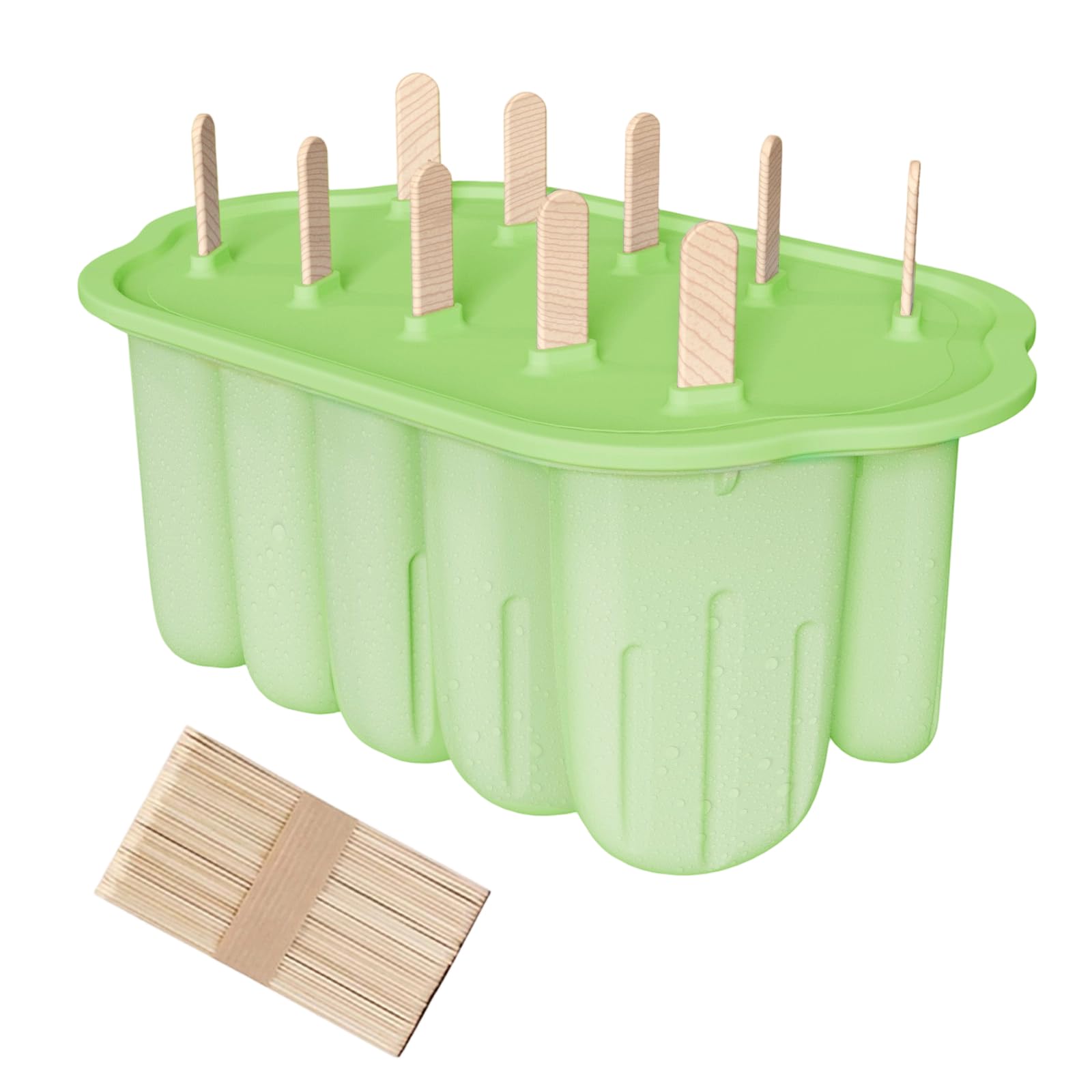 FGDTREE Cream Maker with Detachable Lid and Handle Flexible Silicone Molds Dishwasher Safe for Kids and Parties Elastomer Popsicles Molds