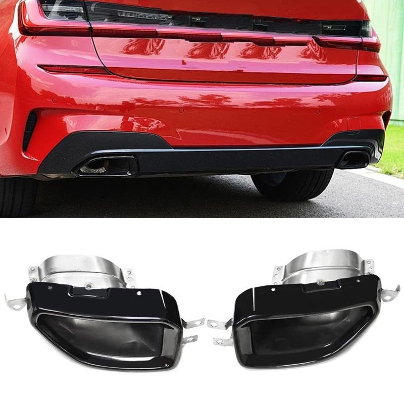 Tubo de escape cuadrado negro para BMW 320i G20 en trayectos diarios 4
