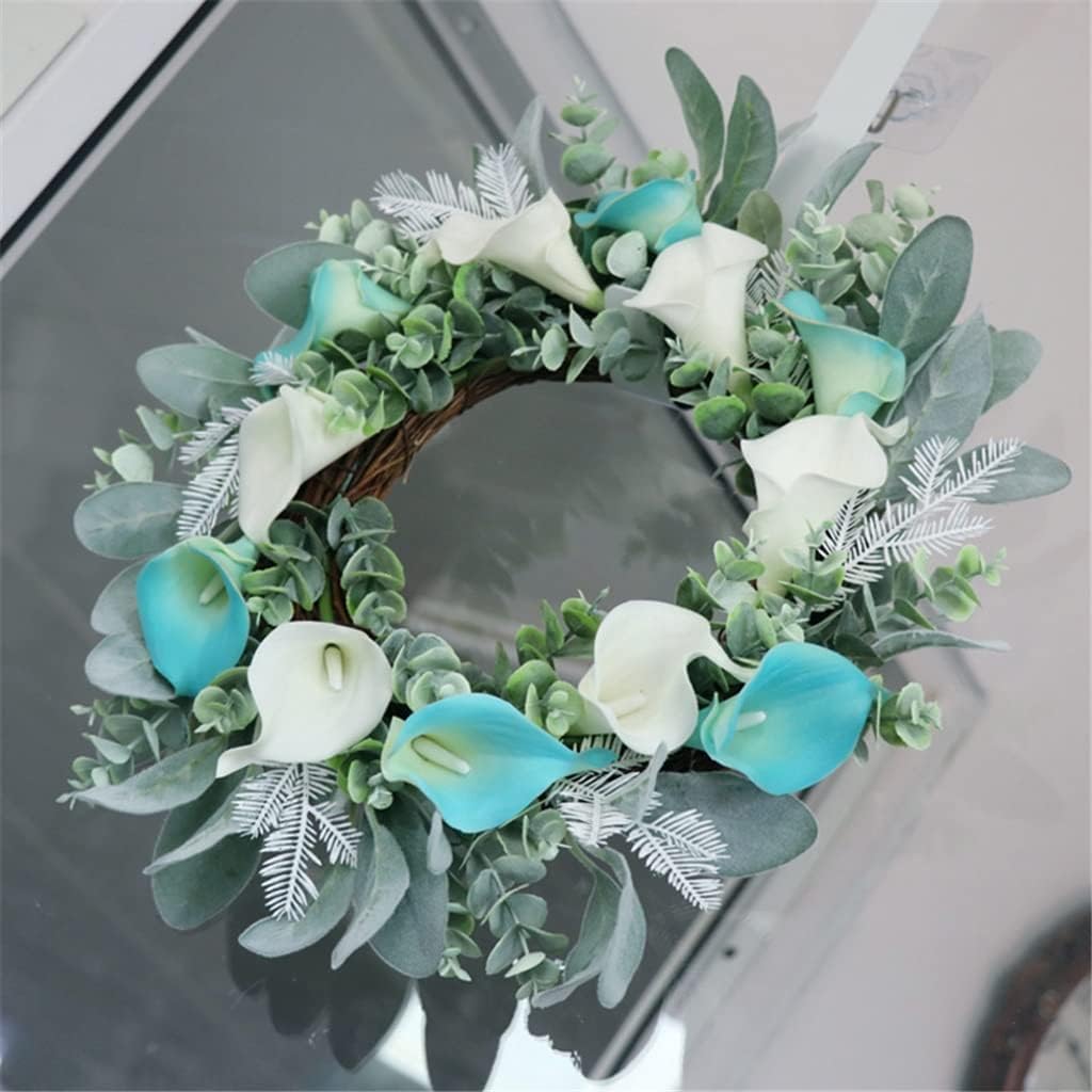 Simulated Calla Lily Wicker Garland Spring Home Door Hanging Wall Decoration Garland Wedding Decoration