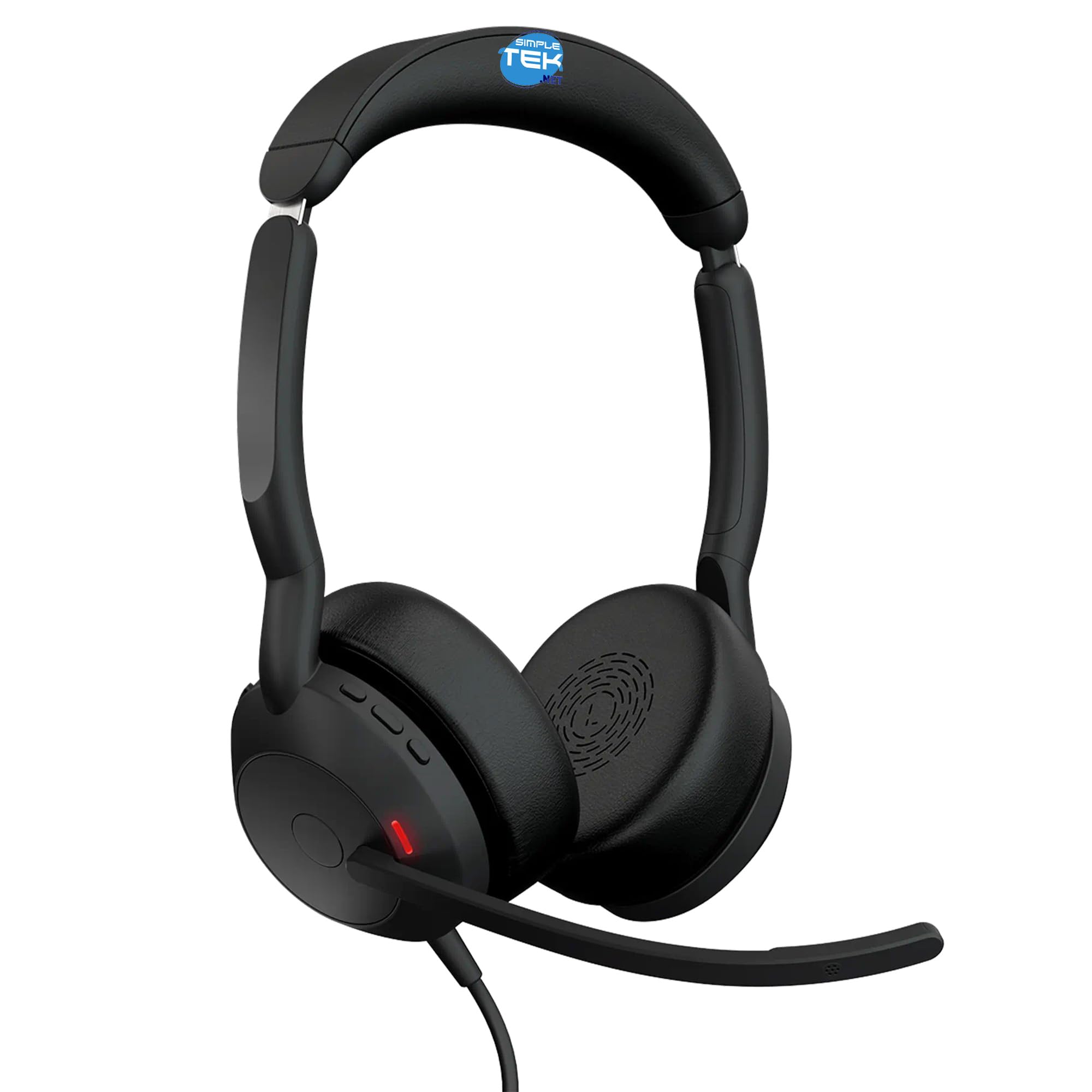 SIMPLETEK - Cuffie Cablate Stereo Professionali MS- Cavo USB-C 1,7m - Bluetooth secondario, microfono noise‑cancelling