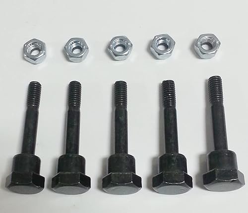 LAWN & GARDEN AMC Pernos de cizalla para quitanieves y tuercas compatibles con Husqvarna 531002513 y 506714001