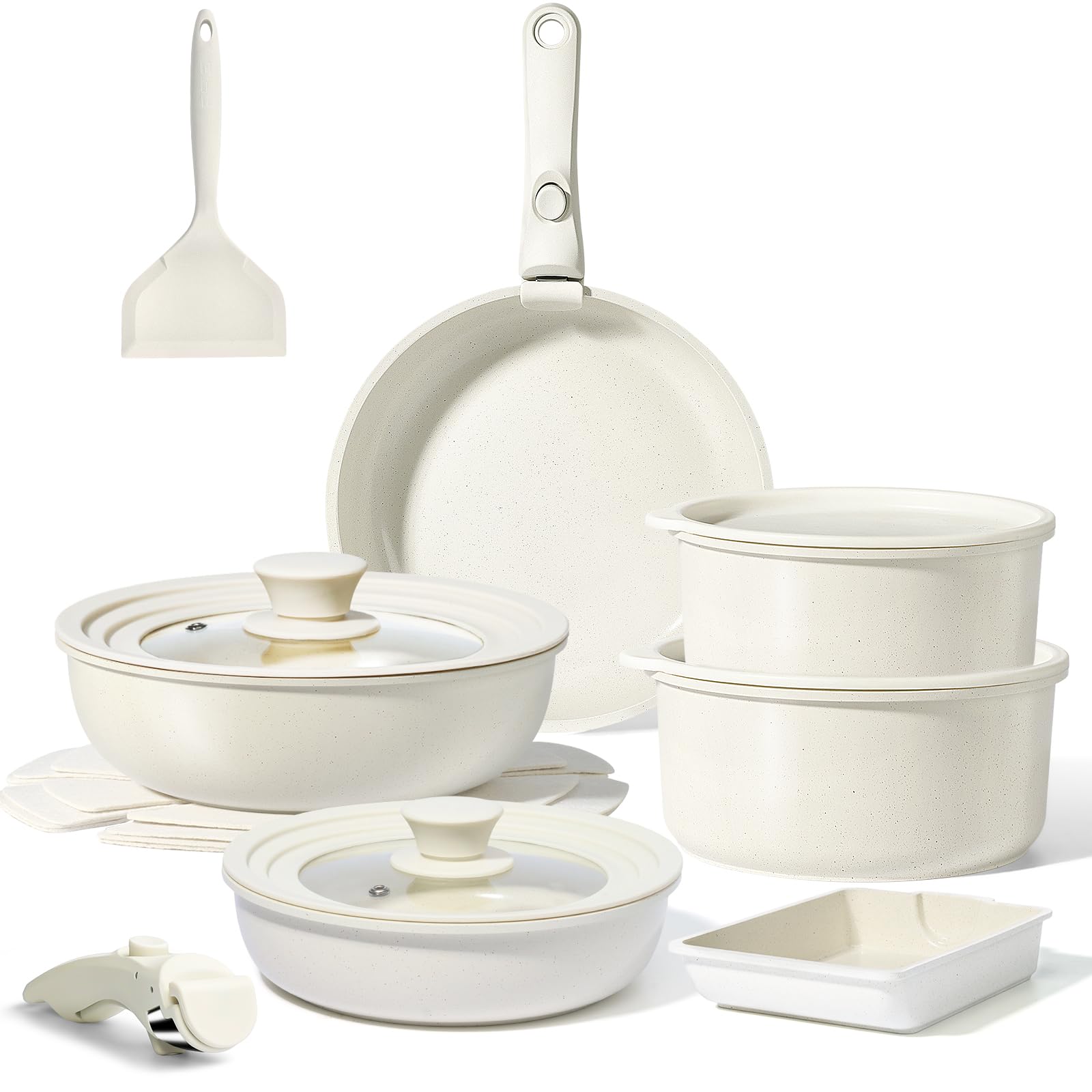 Amazon.co.jp: GiPP セラミックコーティング フライパン セット 17点