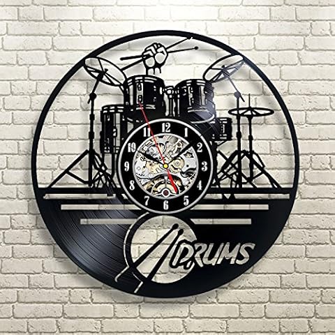 Best Gift for Drummer Band Vinyl Wall Clock Cover
