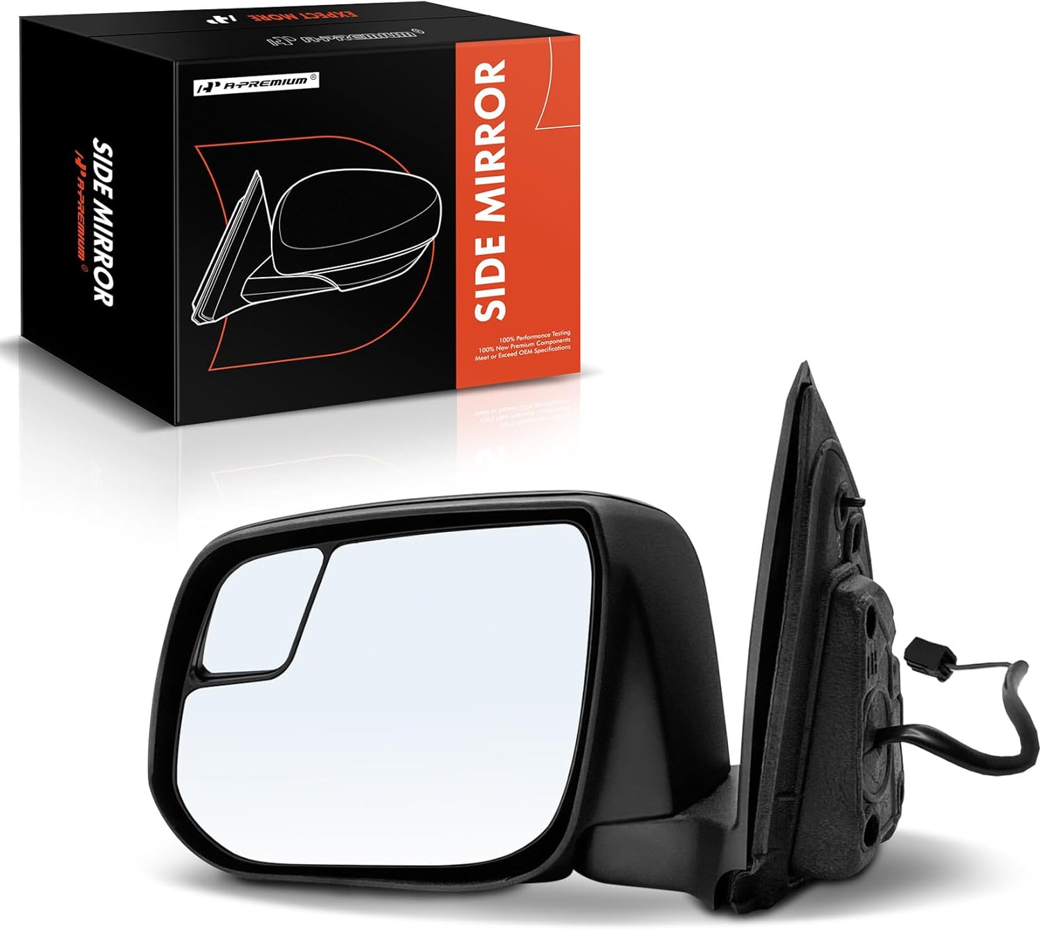 A-Premium Driver Side Power Door Mirror - Compatible with Chevrolet Colorado 2017-2022 & GMC Canyon 2017-2019 - Non-Heated Manual Folding Black Outside Rear View Mirror with Blind Spot Detection Left Driver Side