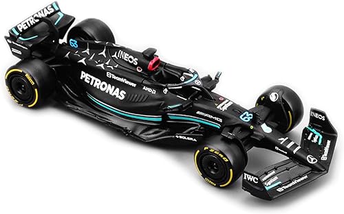 Miniatura 6 de Bburago 2023 143 F1Mercedes W14#63 Coche de carreras de aleación para George Russell 143 F1 W14#63 Super Formula One Luxury Die Cast Adult