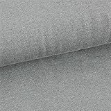 Stoffbreite: 1,40m 0,5m Jersey uni hellgrau melange Meterware