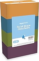 Amazon Basics 2-Ply Facial Tissue, 160 Sheets per Box, 4-Pack (640 Total) - Soft, Strong & Skin-Friendly Everyday Essential