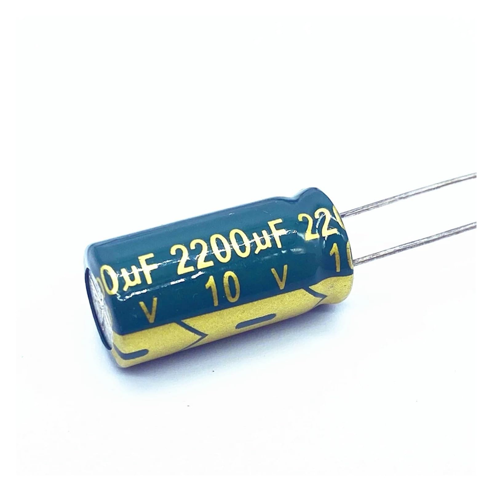 Condensateur 2200uF 10V électrolytique alu 10x20mm pour circuit électronique, lot de 10 pcs