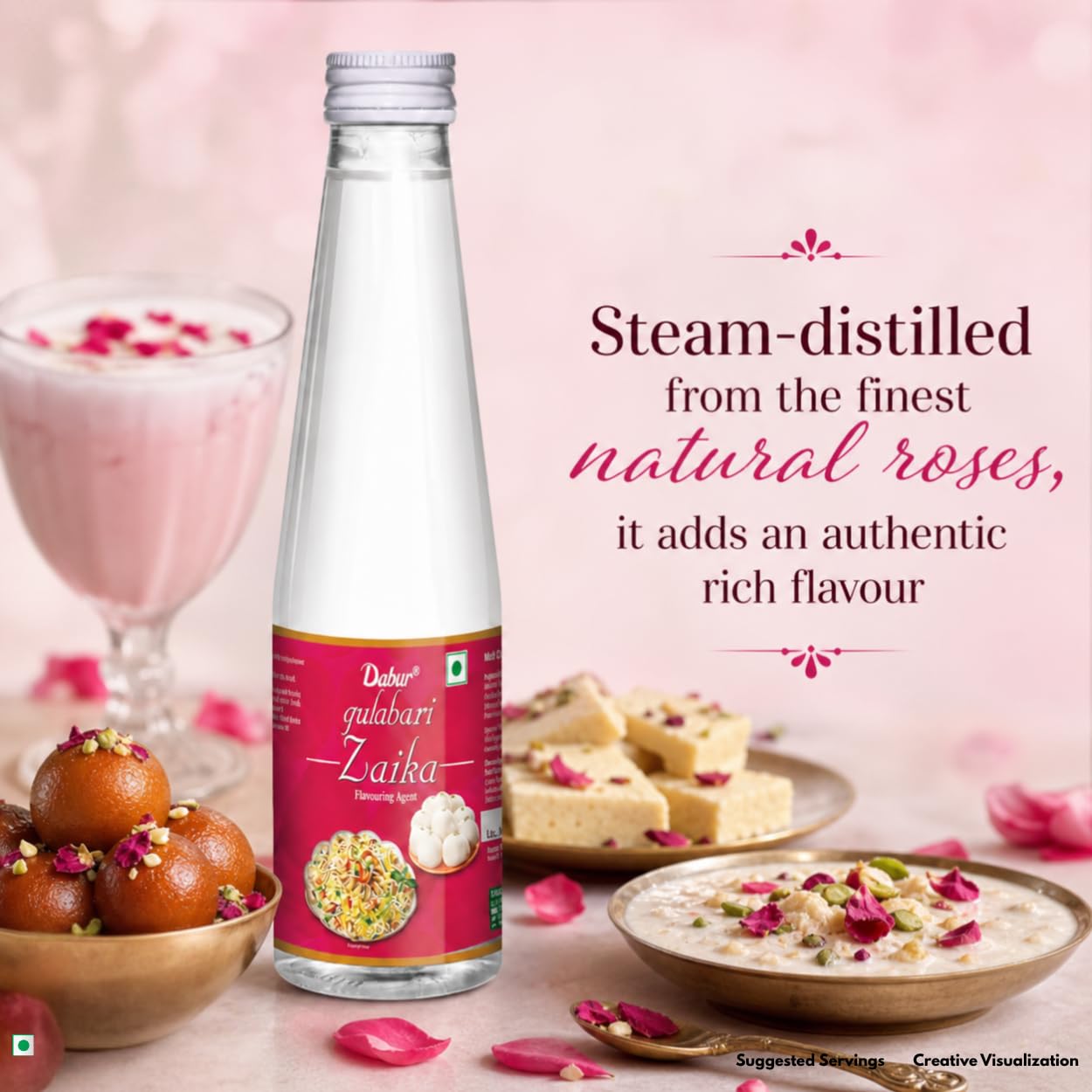 Dabur Gulabari Zaika 250ml, Rose water flavouring agent