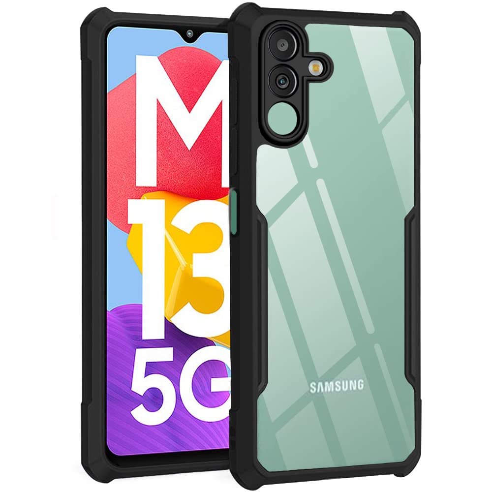 TheGiftKart Shockproof Crystal Clear Back Cover Case For Samsung Galaxy M13 5G|360 Degree Protection|Protective Design|Transparent Back Cover Case For Samsung Galaxy M13 5G (Pc, Tpu|Black Bumper) (B0BB7YR79S) Amazon Price History, Amazon Price Tracker