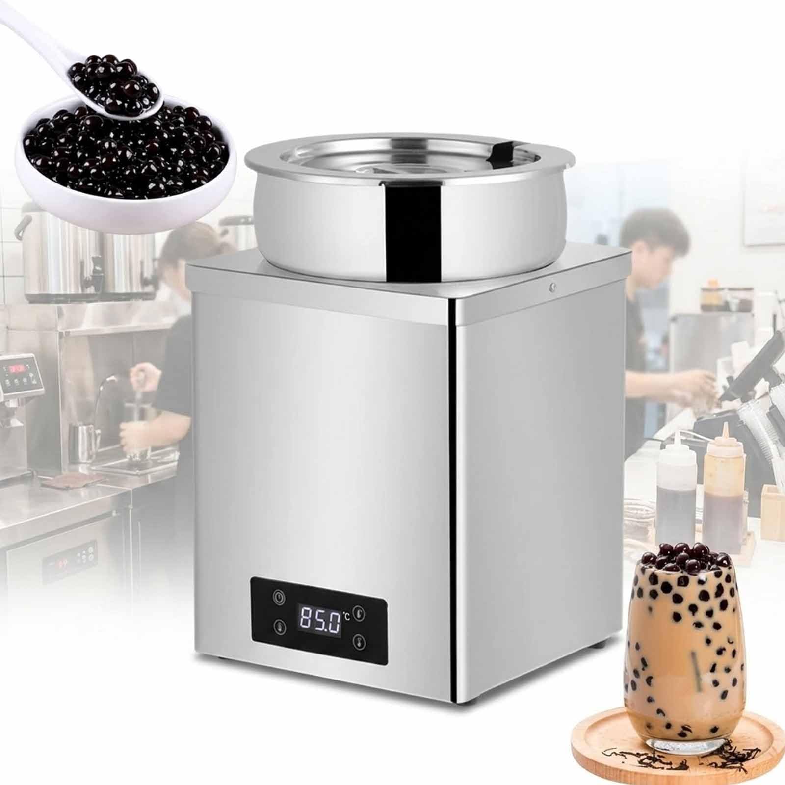 MObyat 3l/7l Commercial Tapioca Pearl Warmer Machine, 600w Electric Soup Warmer Heat Preservation Machine With 4-layer Inner Liner, Three-dimensional Cyclic Heating, For Milk Bubble Tea 7L